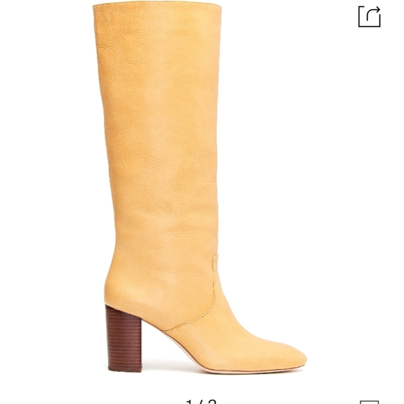 New Loeffler Randall Goldy Leather Boots In Yellow - Picture 2 of 14